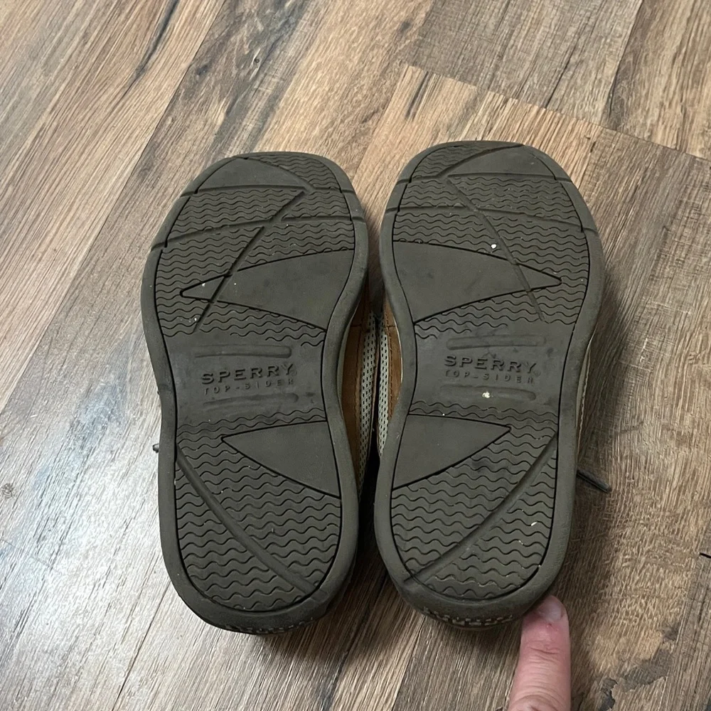 Casual Brown Boat Shoes with White Stitching - Picture 5 of 5